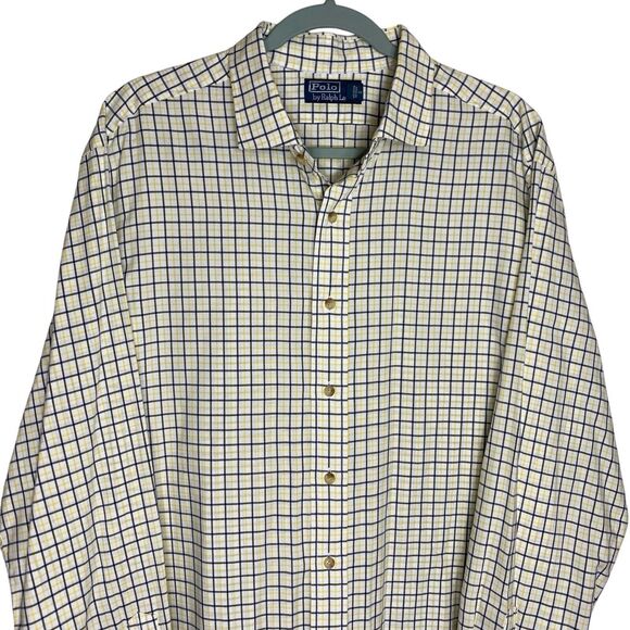 Polo Ralph Lauren Shirt Mens XL Tattersall Button Up Plaid Long Sleeve Preppy - Picture 7 of 11